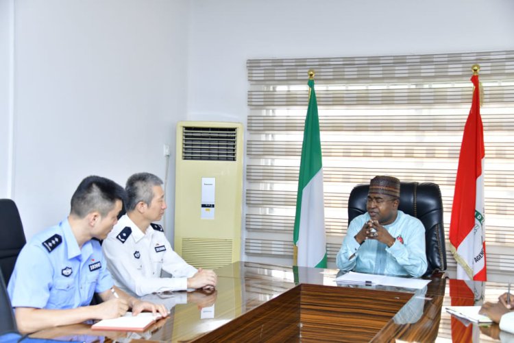 Photos: Brig. Gen. Mohamed Buba Marwa (Retd) receives Police Commissioner, Hon. Wenyu and DSP Gong Guangwei, Police Attaché, Embassy of the People's Republic of China