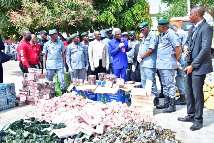 Photos: Customs hands over seized illicit drugs to NDLEA in Abuja