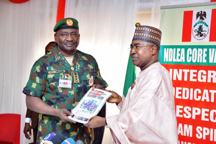 NDLEA, Military to strengthen synergy on drug war as CDS Musa visits Marwa