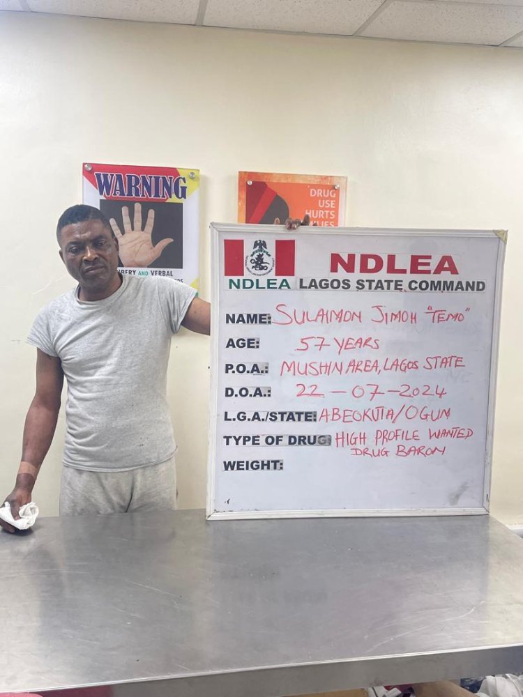 After years of evading arrest, NDLEA nabs most wanted Lagos drug baron, Temo