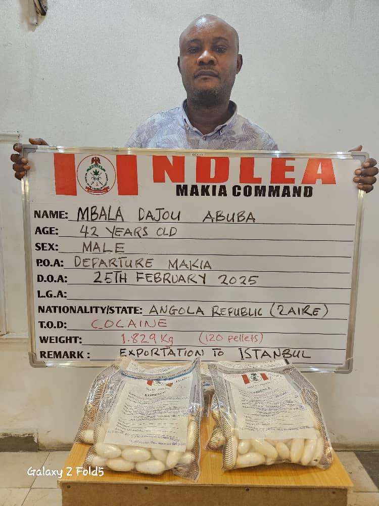 Turkey-bound businessman excretes 120 wraps of cocaine at Kano airport