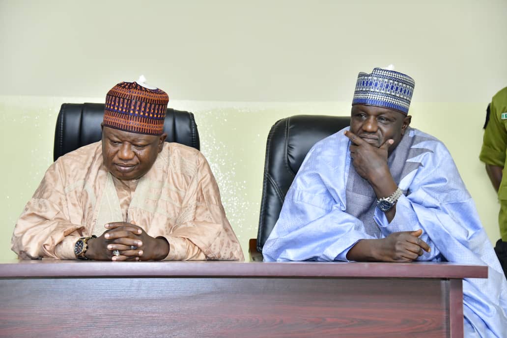 Photos: Chairman/CEO of NDLEA, Brig. Gen. Mohamed Buba Marwa (Retd), accompanied by senior officers of the Agency engaged Local Government Chairmen in Born ....