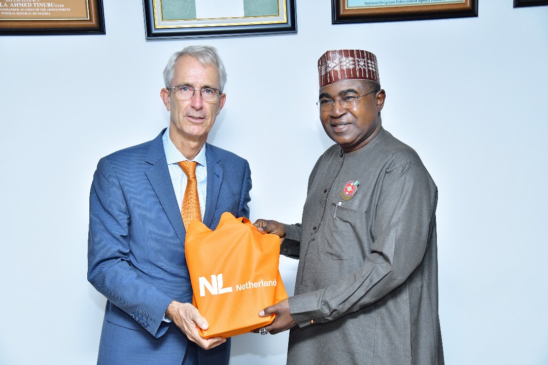 Photos: Chairman/CEO of NDLEA, Brig. Gen. Mohamed Buba Marwa (Retd), along with some top officials of the agency, receives a delegation of the Embassy of t ....